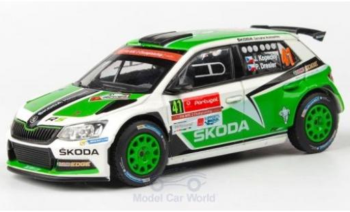 Diecast model cars Skoda Fabia R5 III No.41 Rally WM Rally Portugal 2016 J.Kopecky/P.Dresler 1/43 Abrex