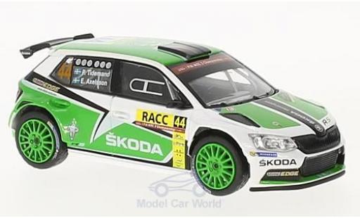 Diecast model cars Skoda Fabia R5 III No.44 Rally WM Rally Catalunya 2015 P.Tidemand/E.Axelsson 1/43 Abrex