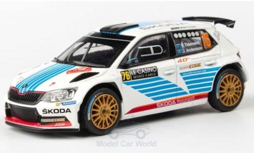 Diecast model cars Skoda Fabia R5 III No.76 Rally WM Rally Monte Carlo 2017 P.Tidemand/J.Andersson 1/43 Abrex