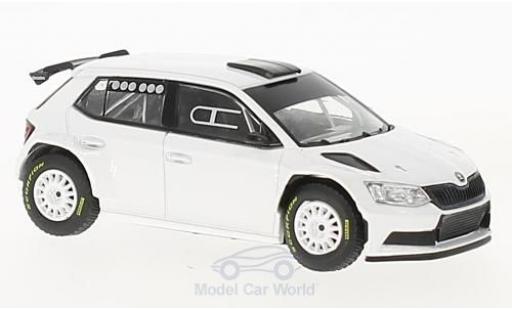 Diecast model cars Skoda Fabia R5 III white 2015 Gravel 1/43 Abrex