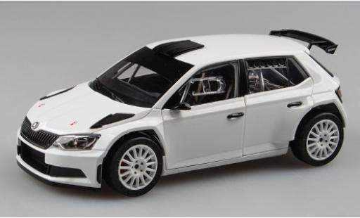 Diecast model cars Skoda Fabia R5 III white 2015 Plain Body Version 1/18 Abrex