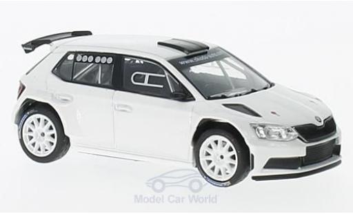 Diecast model cars Skoda Fabia R5 III white 2015 Tarmac 1/43 Abrex