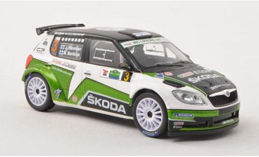 Diecast model cars Skoda Fabia S2000 No.3 Rally Irland 2012 J.H&Atilde;&curren;nninen/M.Markkula 1/43 Abrex