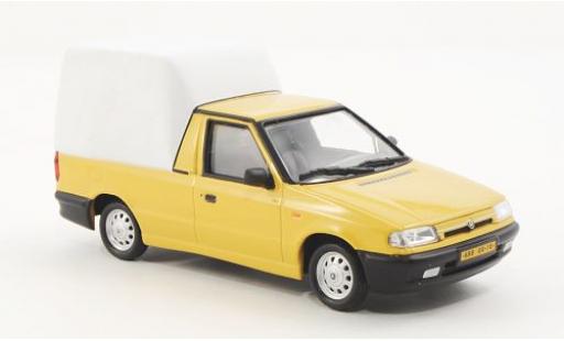 Diecast model cars Skoda Felicia Pick-Up yellow/matt-white 1996 1/43 Abrex