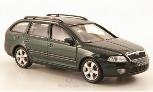 Diecast model cars Skoda Octavia Combi metallic green 2004 1/43 Abrex
