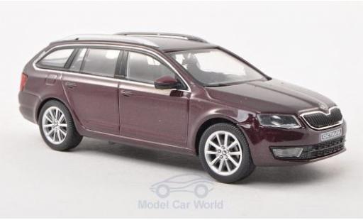 Diecast model cars Skoda Octavia Combi III metallic red 2013 1/43 Abrex