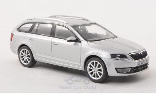 Diecast model cars Skoda Octavia Combi III grey 2013 1/43 Abrex