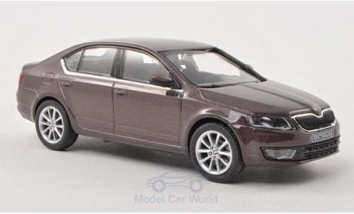 Diecast model cars Skoda Octavia Base III metallic brown 2013 1/43 Abrex