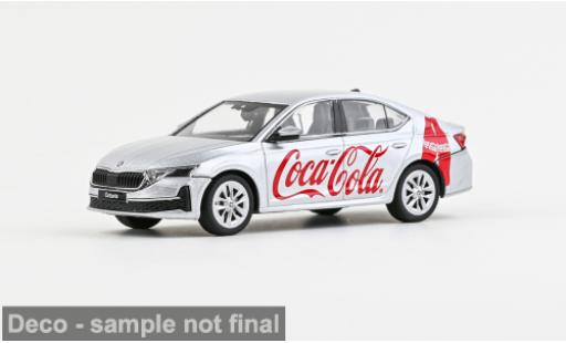 Diecast model cars Skoda Octavia FL IV silver 2024 Coca Cola 1/43 Abrex