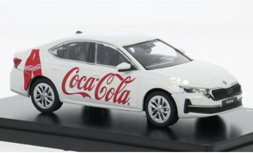 Diecast model cars Skoda Octavia FL IV white 2024 Coca Cola 1/43 Abrex