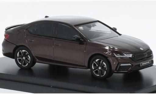 Diecast model cars Skoda Octavia RS IV metallise brown 2020 1/43 Abrex