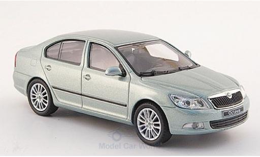 Diecast model cars Skoda Octavia Base metallic green 2008 without Vitrine 1/43 Abrex