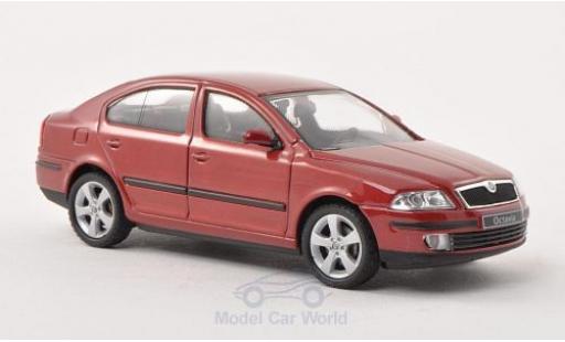 Diecast model cars Skoda Octavia Base metallic red 2004 1/43 Abrex