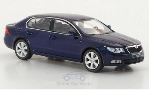 Diecast model cars Skoda Superb Base II metallic blue 1/43 Abrex