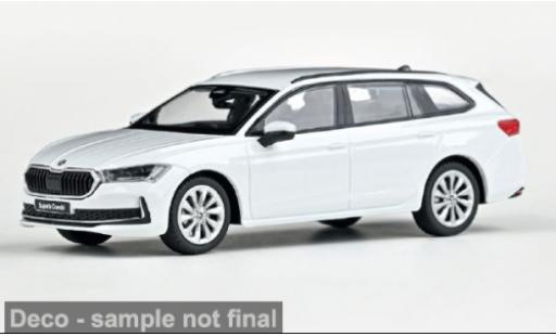 Diecast model cars Skoda Superb Base IV white 2023 1/43 Abrex