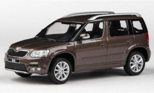 Diecast model cars Skoda Yeti FL metallic brown 2013 1/43 Abrex