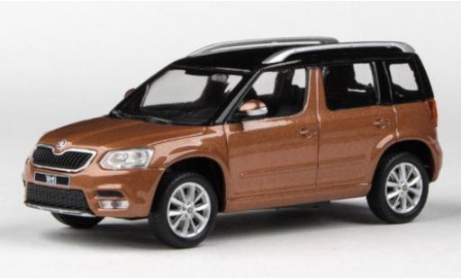 Diecast model cars Skoda Yeti FL metallic brown/black 2013 1/43 Abrex
