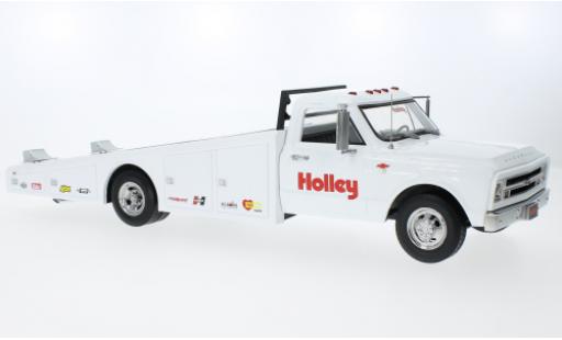 Diecast model cars Chevrolet C-30 plateau Ramp Truck white Holley Speed Shop 1967 1/18 ACME