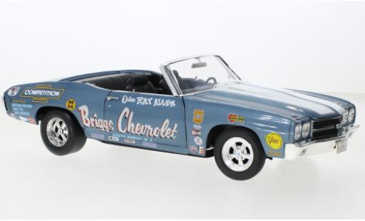 Diecast model cars Chevrolet Chevelle Convertible metallise blue/white Briggs 1970 1/18 ACME
