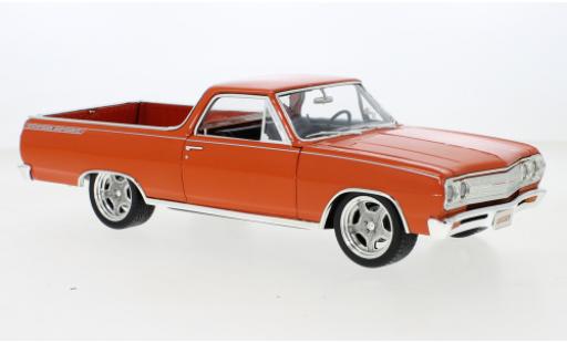 Diecast model cars Chevrolet El Camino pickup Custom Cruiser orange 1965 1/18 ACME