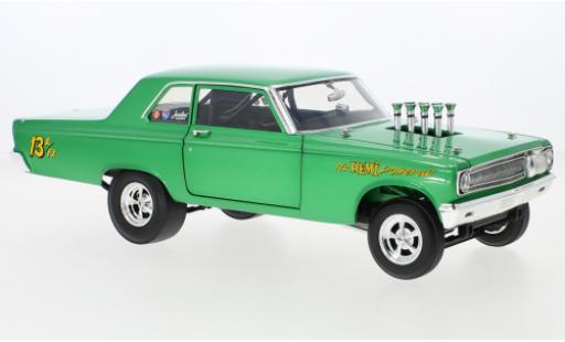 Diecast model cars Dodge Coronet AWB metallise green 1965 1/18 ACME