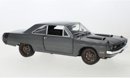 Diecast model cars Dodge Dart Coupe Street Fighter metallise grey/black 1970 1/18 ACME