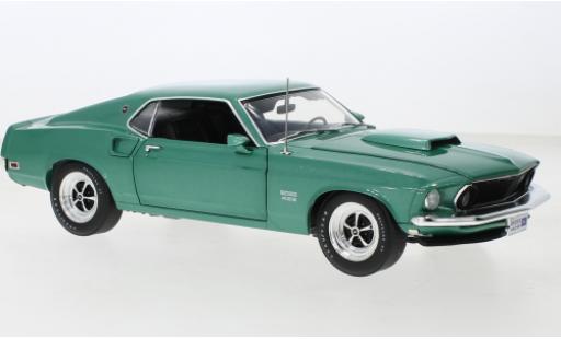 Diecast model cars Ford Mustang Boss 429 metallise green 1969 1/18 ACME