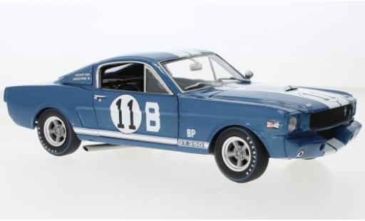 Diecast model cars Ford Mustang Shelby GT350 Ford Mustang R metallise blue/white No.11 Dockery Ford 1965 1/18 ACME