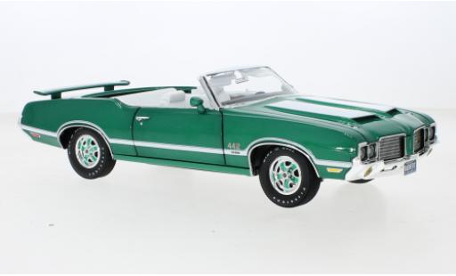 Diecast model cars Oldsmobile 442 W-30 Convertible green 1972 1/18 ACME