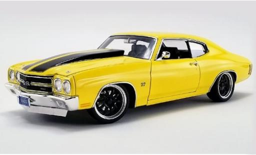 Diecast model cars Chevrolet Chevelle Coupe yellow/black 1970 Street Fighter 1/18 ACME