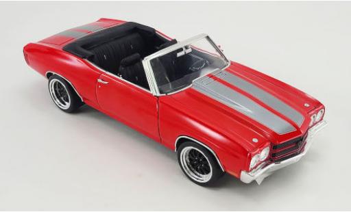 Diecast model cars Chevrolet Chevelle Convertible Super Sport Restomod red/grey 1970 1/18 ACME