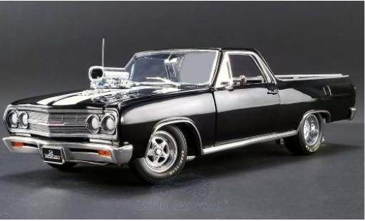 Diecast model cars Chevrolet El Camino tuning Drag Outlaw black/white 1965 1/18 ACME