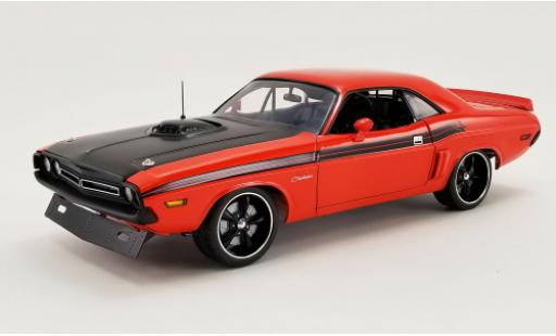 Diecast model cars Dodge Challenger R/T HEMI orange/matt-black 1971 Fireball 1/18 ACME