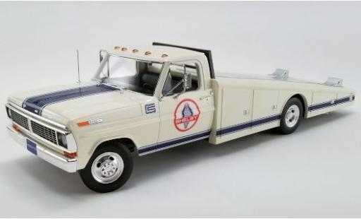 Diecast model cars Ford F-350 Ramp Truck white/blue Shelby Racing 1970 1/18 ACME