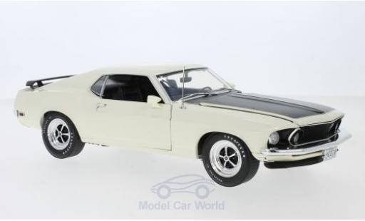Diecast model cars Ford Mustang Boss 302 white/matt-black 1969 1/18 ACME