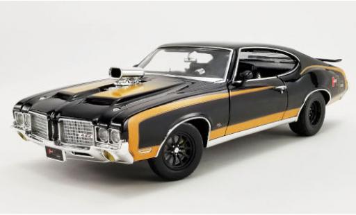 Diecast model cars Oldsmobile 442 Drag Outlaw Hurst black/gold 1972 1/18 ACME