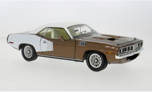 Diecast model cars Plymouth Cuda 1971 bronze/white 1/18 ACME
