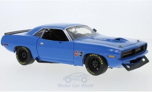 Diecast model cars Plymouth Cuda 1970 Trans Am Street Version blue 1/18 ACME