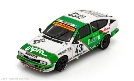 Diecast model cars Alfa Romeo Alfetta gtv V 6 24h Spa 1984 #43 D.Suster/P.Witmeur 1/43 Spark