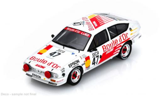 Diecast model cars Alfa Romeo Alfetta gtv V 6 24h Spa 1985 #47 P.Meirelles/C.Melville 1/43 Spark