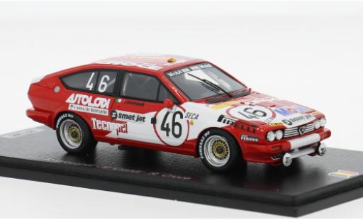 Diecast model cars Alfa Romeo Alfetta gtv6 V6 24h Spa 1982 #46 R.Drovandi/V.Ciardi 1/43 Spark