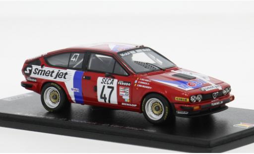 Diecast model cars Alfa Romeo Alfetta gtv6 V6 24h Spa 1982 #47 R.van Hove/D.Snobeck 1/43 Spark