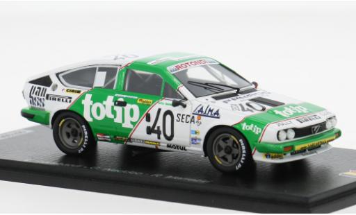 Diecast model cars Alfa Romeo Alfetta gtv6 V6 24h Spa 1983 #40 L.Lombardi/G.Naddeo 1/43 Spark