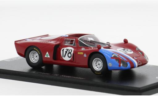 Diecast model cars Alfa Romeo 33.2 prototipo /2 Targa Florio 1968 #178 A.Pilette/R.Slotemaker 1/43 Spark