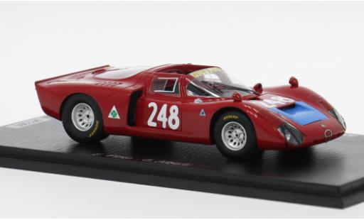 Diecast model cars Alfa Romeo 33.2 prototipo /2 Targa Florio 1969 #1969 E.Pinto/G.Alberti 1/43 Spark
