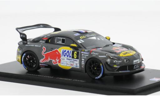 Diecast model cars Alpine A110 s GT+ Rally du Mont Blanc 2024 #6 .Loeb 1/43 Spark