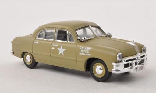 Diecast model cars Ford Custom Police 4-Door Sedan 1950 Army Staff Car 1/43 American Heritage Models