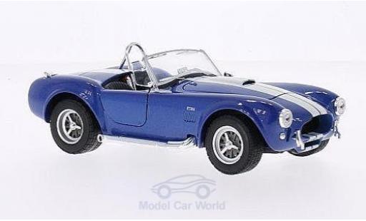 Diecast model cars Shelby Cobra 427 S/C SC metallic blue/white 1965 1/18 Welly