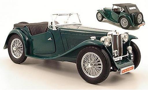 Diecast model cars MG TC Base Midget green RHD 1947 hood couch&Atilde;&copy; avec 1/18 Yat Ming