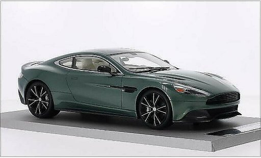 Aston Martin Vanquish coupe 1/18 Tecnomodel metallic green/black diecast model cars